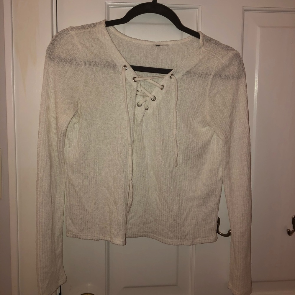 Lace-Up Front Top
